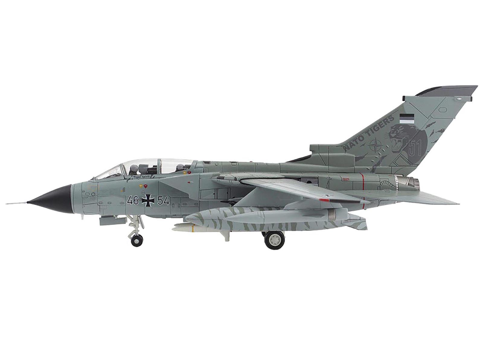Panavia Tornado ECR Fighter-Bomber Aircraft "46+54 Tactical Air Wing 51 Schleswig-Jagel Air Base Germany" (2017) German Luftwaffe "Air Power Series" 1/72 Diecast Model by Hobby Master - image 2