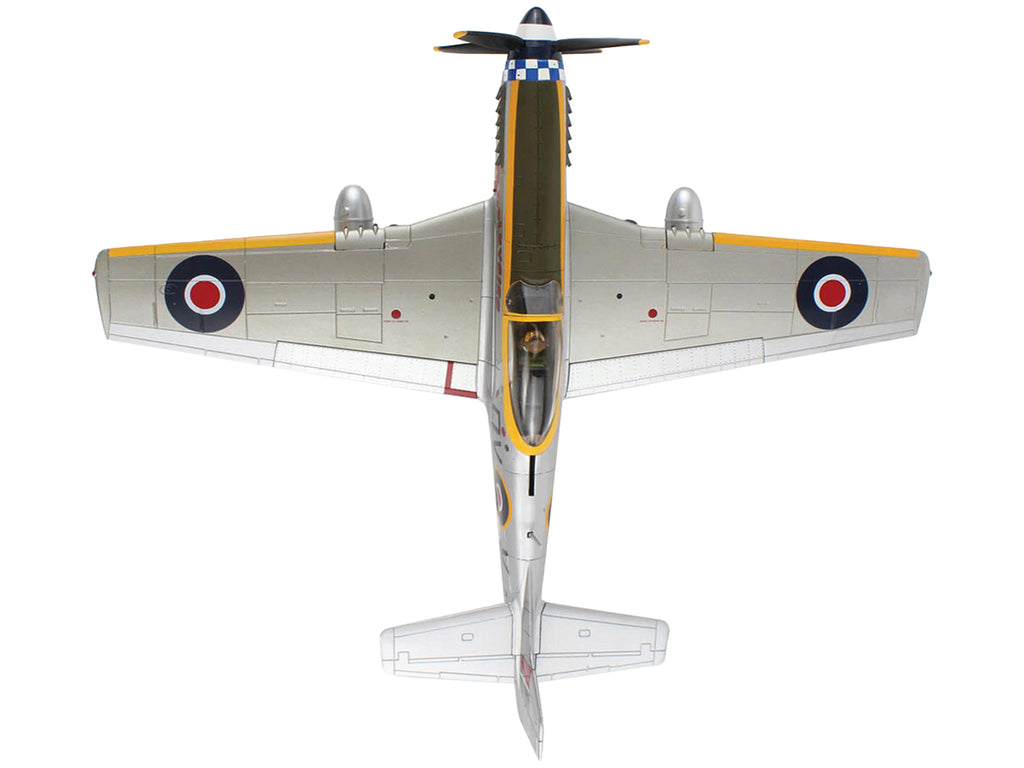 North American Mustang Mk.IV Fighter Aircraft "Flight Lieutenant Arthur S. 'Joe' Doley 19th Squadron" (1945) British Royal Air Force "Air Power Series" 1/48 Diecast Model by Hobby Master - image 3