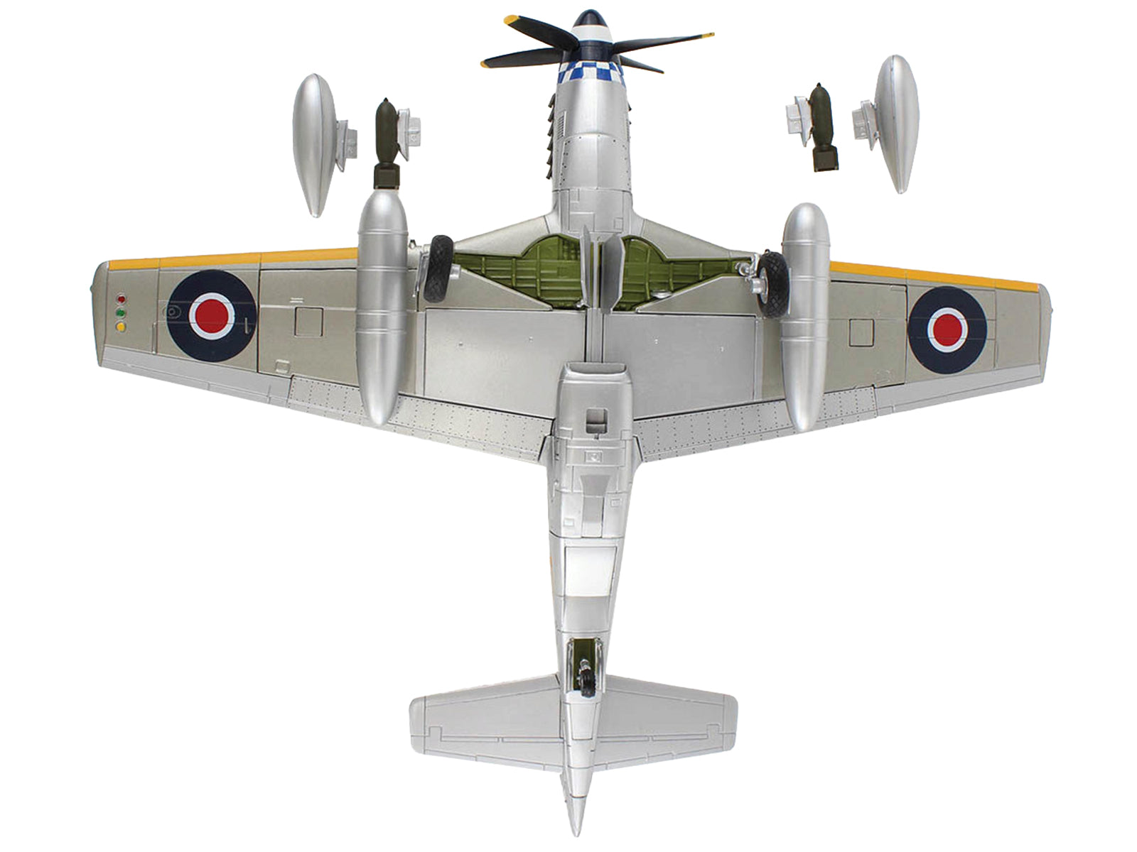 North American Mustang Mk.IV Fighter Aircraft "Flight Lieutenant Arthur S. 'Joe' Doley 19th Squadron" (1945) British Royal Air Force "Air Power Series" 1/48 Diecast Model by Hobby Master - image 5