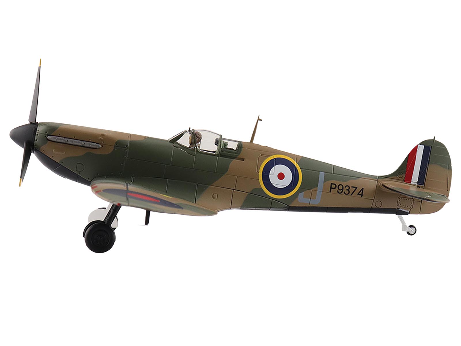 Supermarine Spitfire Mk.1a Fighter Aircraft "J/P9374 Dunkirk" British Royal Air Force "Air Power Series" 1/48 Diecast Model by Hobby Master - image 2