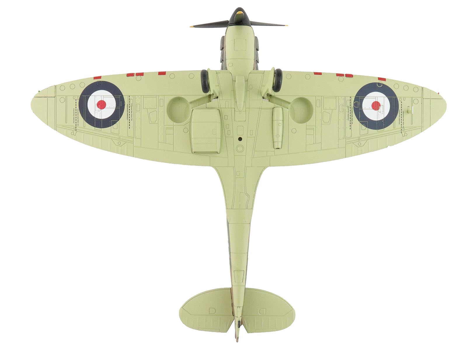 Supermarine Spitfire Mk.1a Fighter Aircraft "X4009 Flight Lieutenant P.C. Hughes" (1940) British Royal Air Force "Air Power Series" 1/48 Diecast Model by Hobby Master - image 4