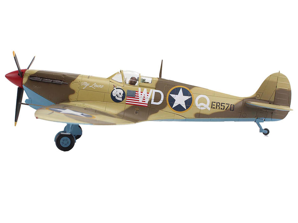 Supermarine Spitfire Mk.Vb Trop Fighter Aircraft "ER570 4th Fighter Squadron 52nd Fighter Group" (1943) Mediterranean Allied Coastal Air Force "Air Power Series" 1/48 Diecast Model by Hobby Master - image 2