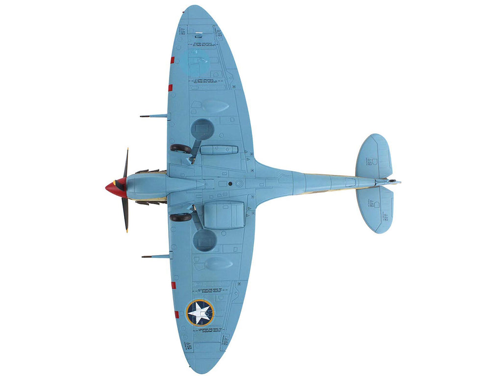 Supermarine Spitfire Mk.Vb Trop Fighter Aircraft "ER570 4th Fighter Squadron 52nd Fighter Group" (1943) Mediterranean Allied Coastal Air Force "Air Power Series" 1/48 Diecast Model by Hobby Master - image 4