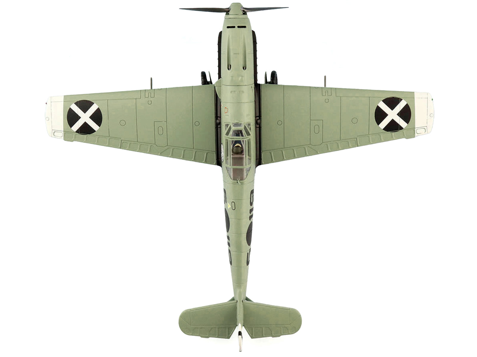 Messerschmitt BF 109E-3 Fighter Aircraft "Hauptmann Siebelt Reents Spanish Civil War" (1939) "Air Power Series" 1/48 Diecast Model by Hobby Master - image 4