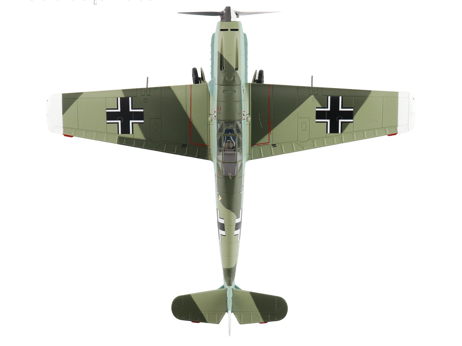 Messerschmitt BF 109E-4 Fighter Aircraft "Franz von Werra II/JG-3" (1940) German Luftwaffe "Air Power Series" 1/48 Diecast Model by Hobby Master - image 4