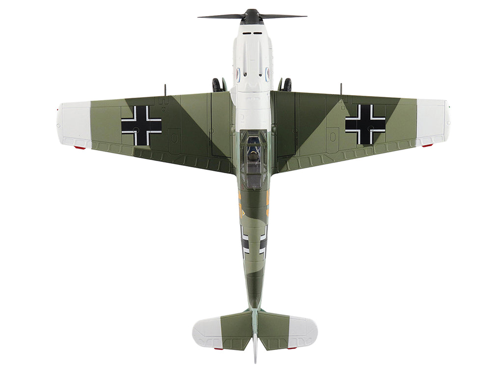 Messerschmitt Bf 109E-3 Fighter Aircraft "Yellow 15 Karl Wolff III/JG 52 France" (1940) German Luftwaffe "Air Power Series" 1/48 Diecast Model by Hobby Master - image 4