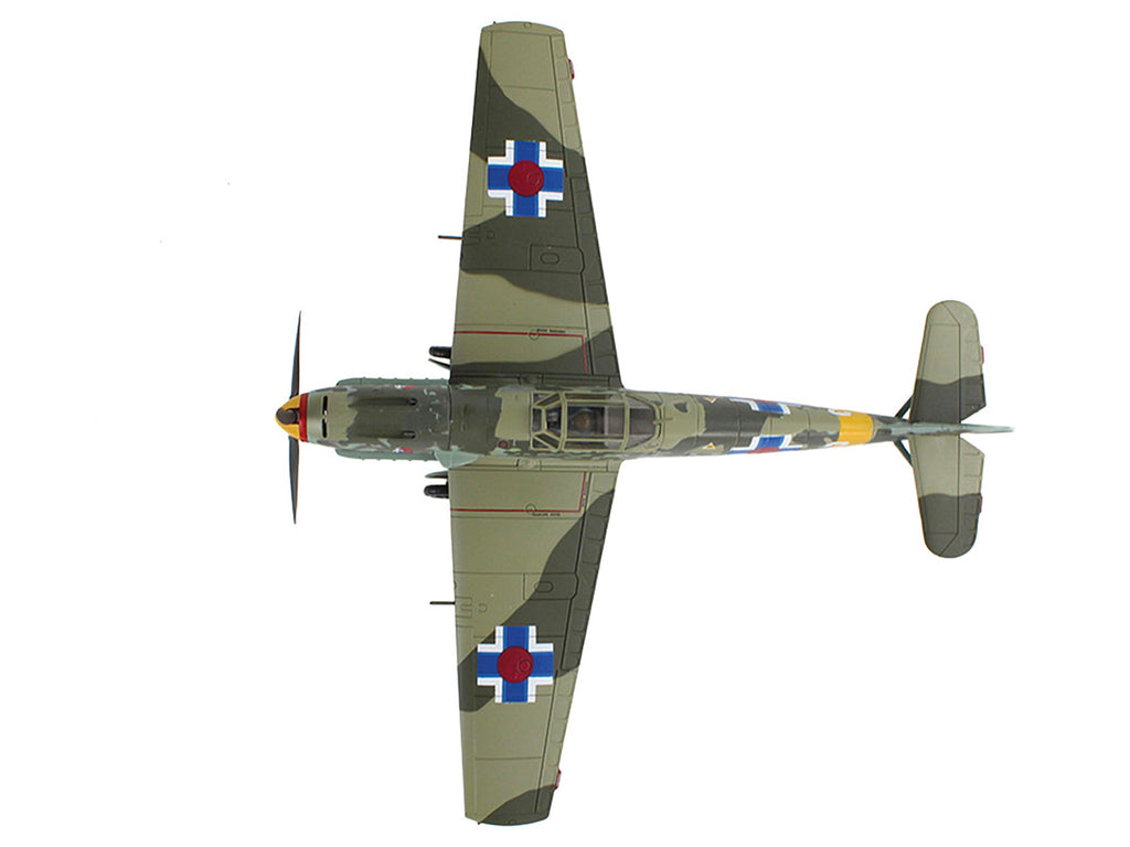 Messerschmitt Bf 109E-3 Fighter Aircraft "White 2 Jan Reznak 13.(slow)/JG 52 Kraznodar USSR" (1943) German Luftwaffe "Air Power Series" 1/48 Diecast Model by Hobby Master - image 4