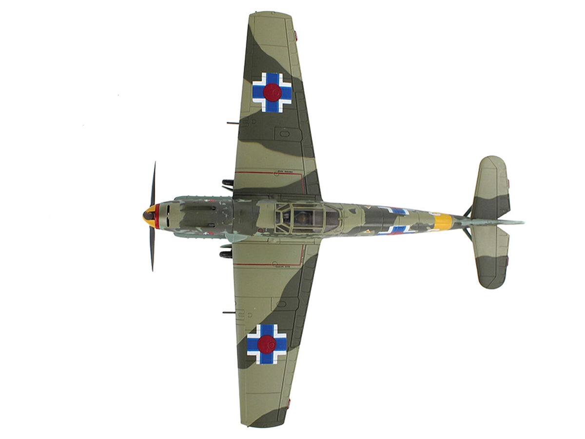 Messerschmitt Bf 109E-3 Fighter Aircraft "White 2 Jan Reznak 13.(slow)/JG 52 Kraznodar USSR" (1943) German Luftwaffe "Air Power Series" 1/48 Diecast Model by Hobby Master - image 4
