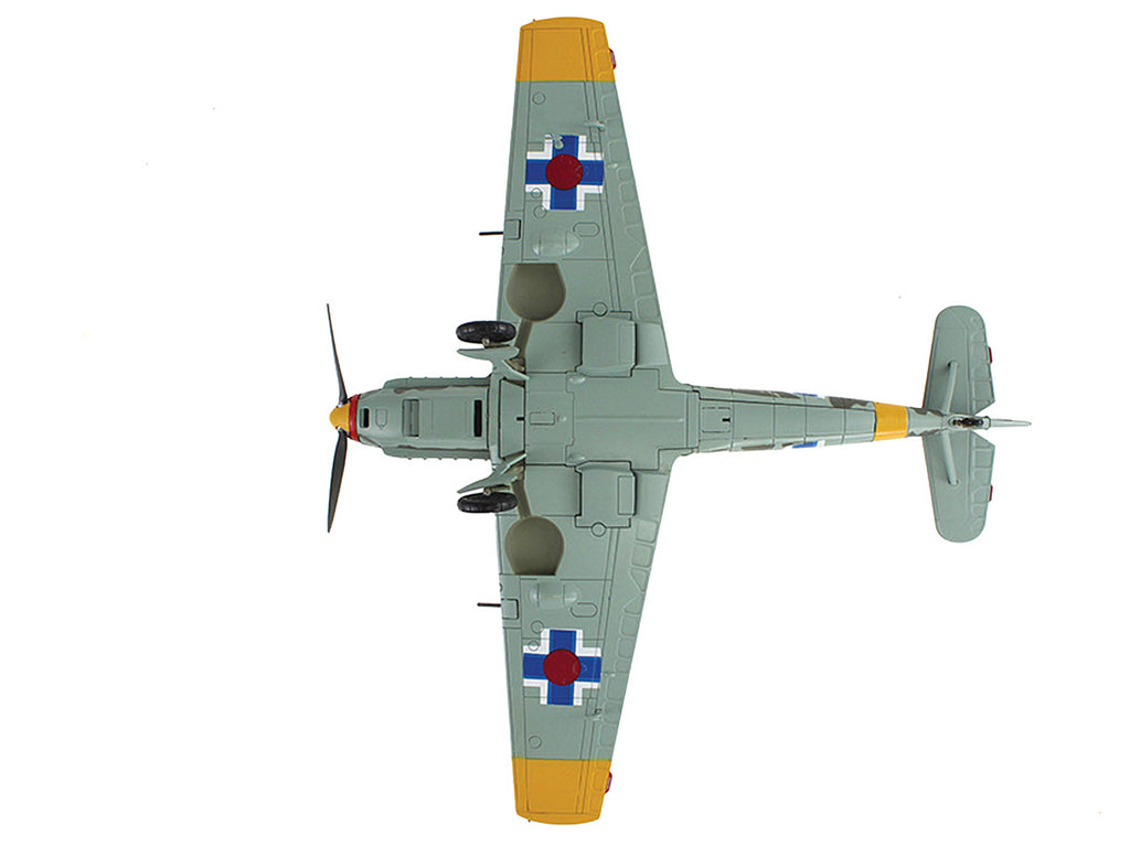 Messerschmitt Bf 109E-3 Fighter Aircraft "White 2 Jan Reznak 13.(slow)/JG 52 Kraznodar USSR" (1943) German Luftwaffe "Air Power Series" 1/48 Diecast Model by Hobby Master - image 5