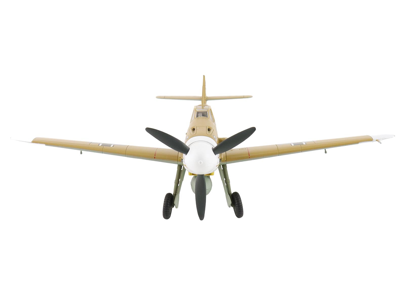 Messerschmitt Bf 109F-4 Fighter Aircraft "Marseille Yellow 14 3./JG27 Egypt" (1942) German Luftwaffe "Air Power Series" 1/48 Diecast Model by Hobby Master - image 3