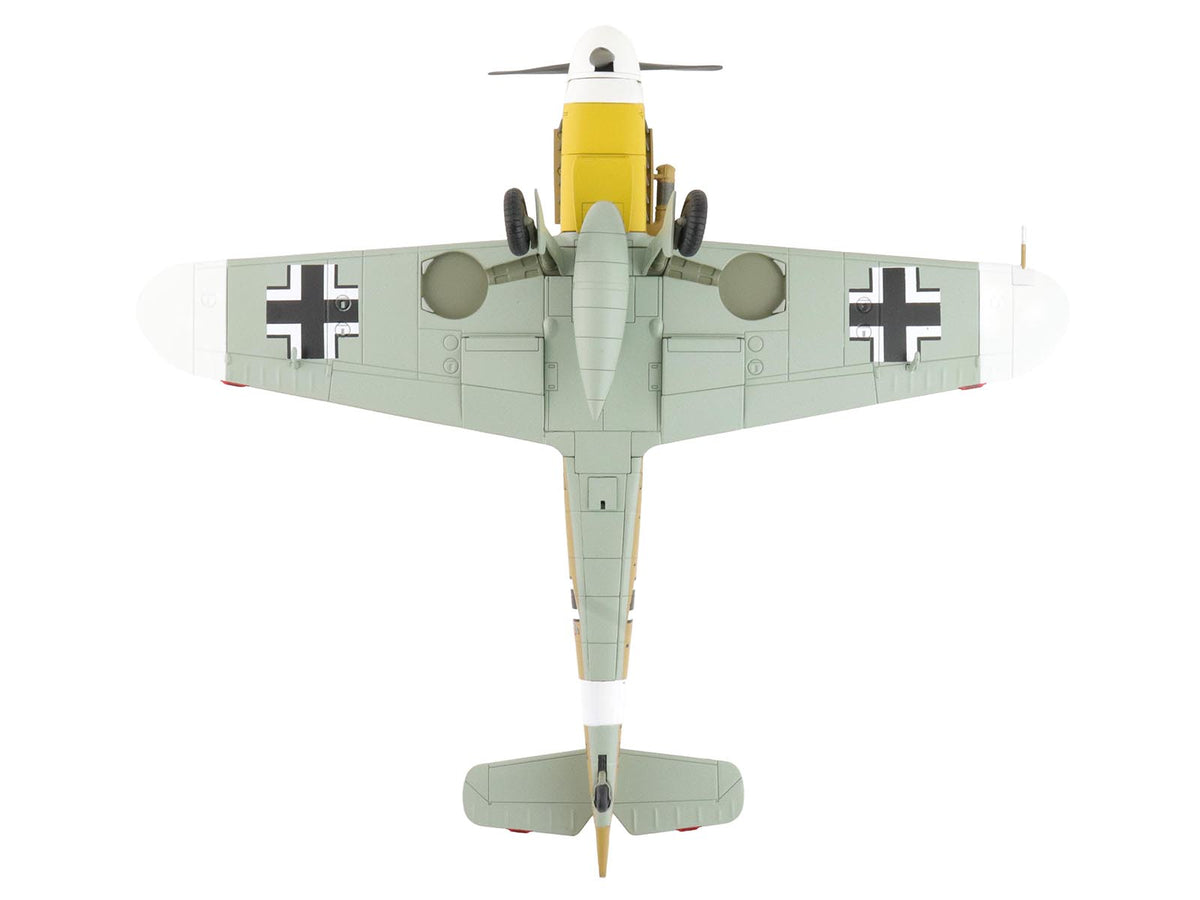 Messerschmitt Bf 109F-4 Fighter Aircraft "Marseille Yellow 14 3./JG27 Egypt" (1942) German Luftwaffe "Air Power Series" 1/48 Diecast Model by Hobby Master - image 5