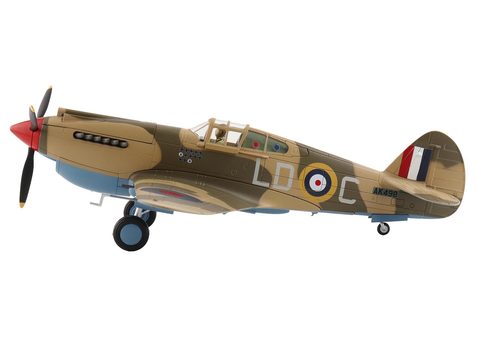 Curtiss P-40 Warhawk Tomahawk Mk IIB Aircraft "LD-C Clive Caldwell No. 250 Squadron North Africa" (1942) British Royal Air Force "Air Power Series" 1/48 Diecast Model by Hobby Master - image 2