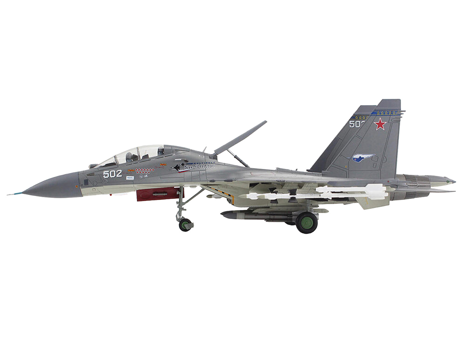 Sukhoi Su-30Mk Flanker Fighter Aircraft "502" (2011) Russian Air Force "Air Power Series" 1/72 Diecast Model by Hobby Master - image 3
