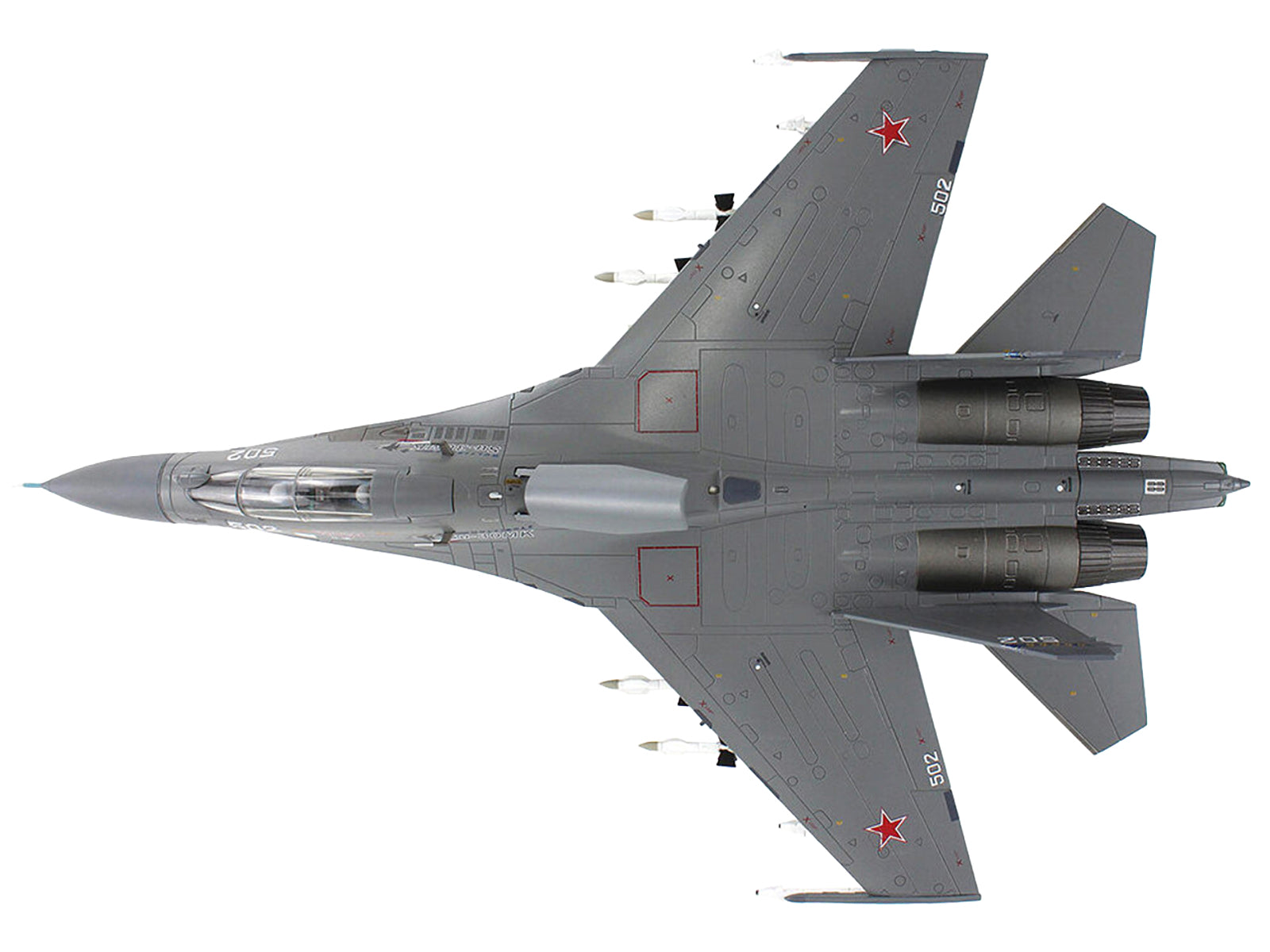 Sukhoi Su-30Mk Flanker Fighter Aircraft "502" (2011) Russian Air Force "Air Power Series" 1/72 Diecast Model by Hobby Master - image 2