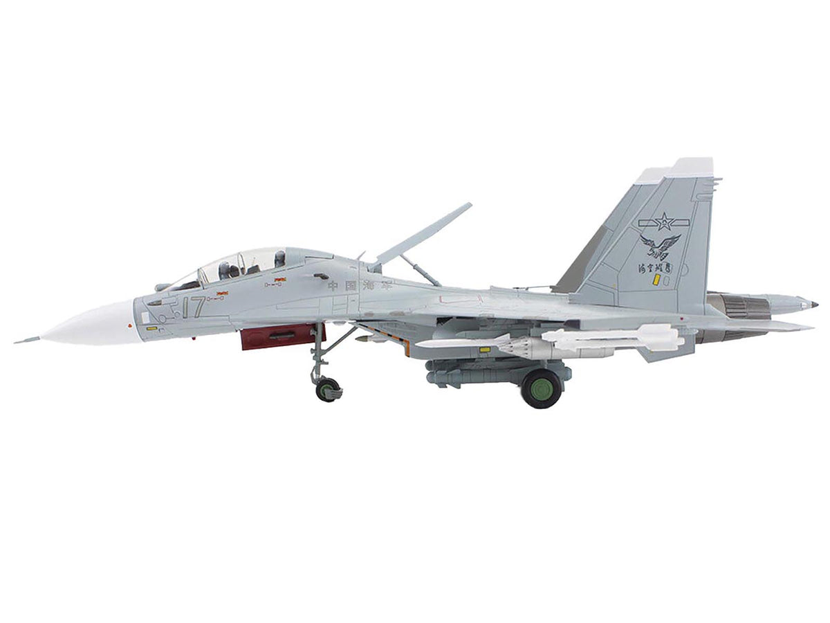 Sukhoi Su-30MK2 Flanker-G Fighter Aircraft "White 17 China" (2022) People's Liberation Army Naval Air Force (PLANAF) "Air Power Series" 1/72 Diecast Model by Hobby Master - image 2