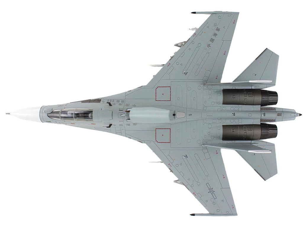 Sukhoi Su-30MK2 Flanker-G Fighter Aircraft "White 17 China" (2022) People's Liberation Army Naval Air Force (PLANAF) "Air Power Series" 1/72 Diecast Model by Hobby Master - image 3