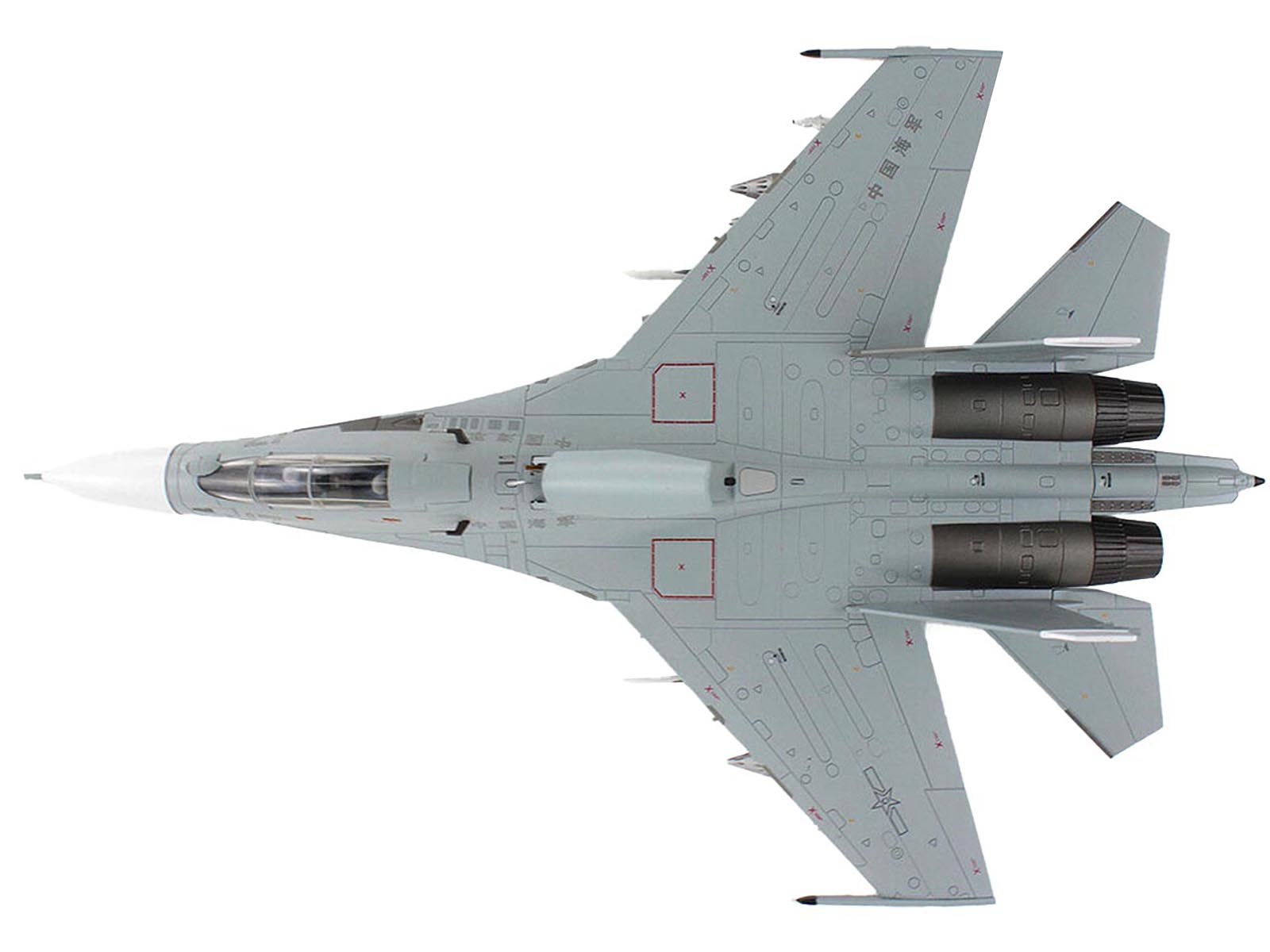 Sukhoi Su-30MK2 Flanker-G Fighter Aircraft "White 17 China" (2022) People's Liberation Army Naval Air Force (PLANAF) "Air Power Series" 1/72 Diecast Model by Hobby Master - image 3