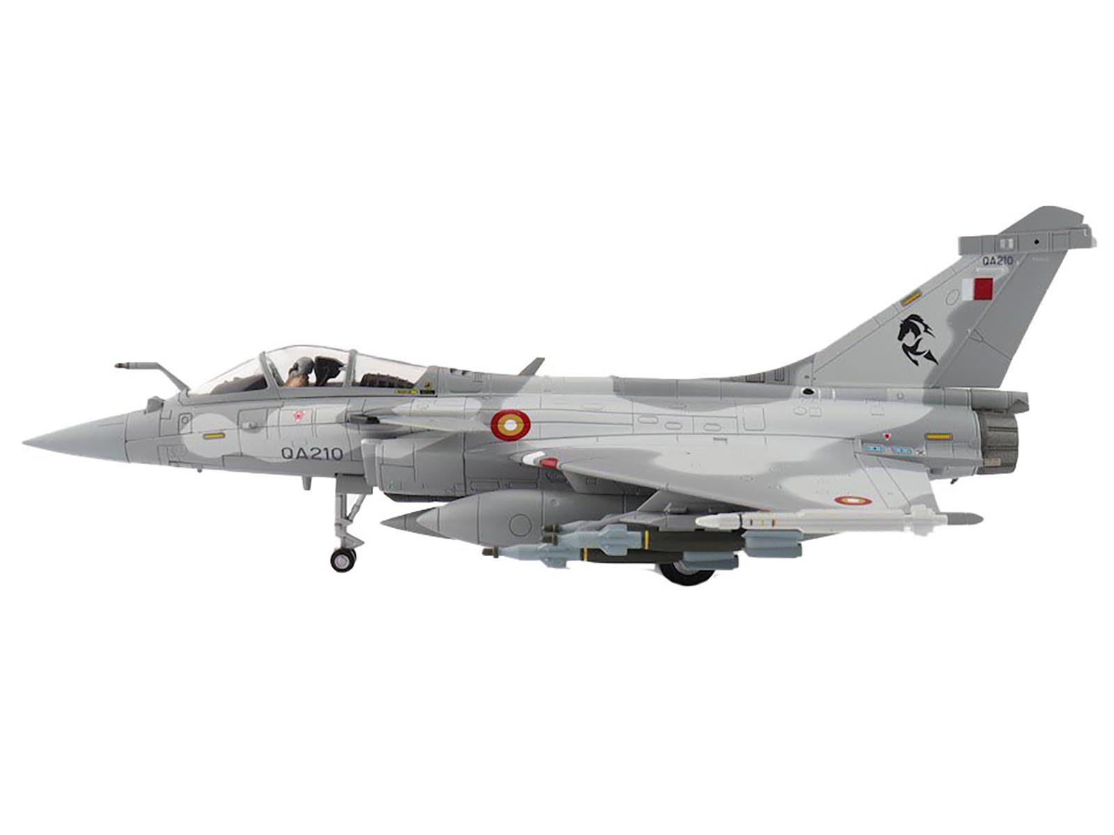 Dassault Rafale EQ Fighter Aircraft "QA210" (2019) Qatar Emiri Air Force "Air Power Series" 1/72 Diecast Model by Hobby Master - image 2