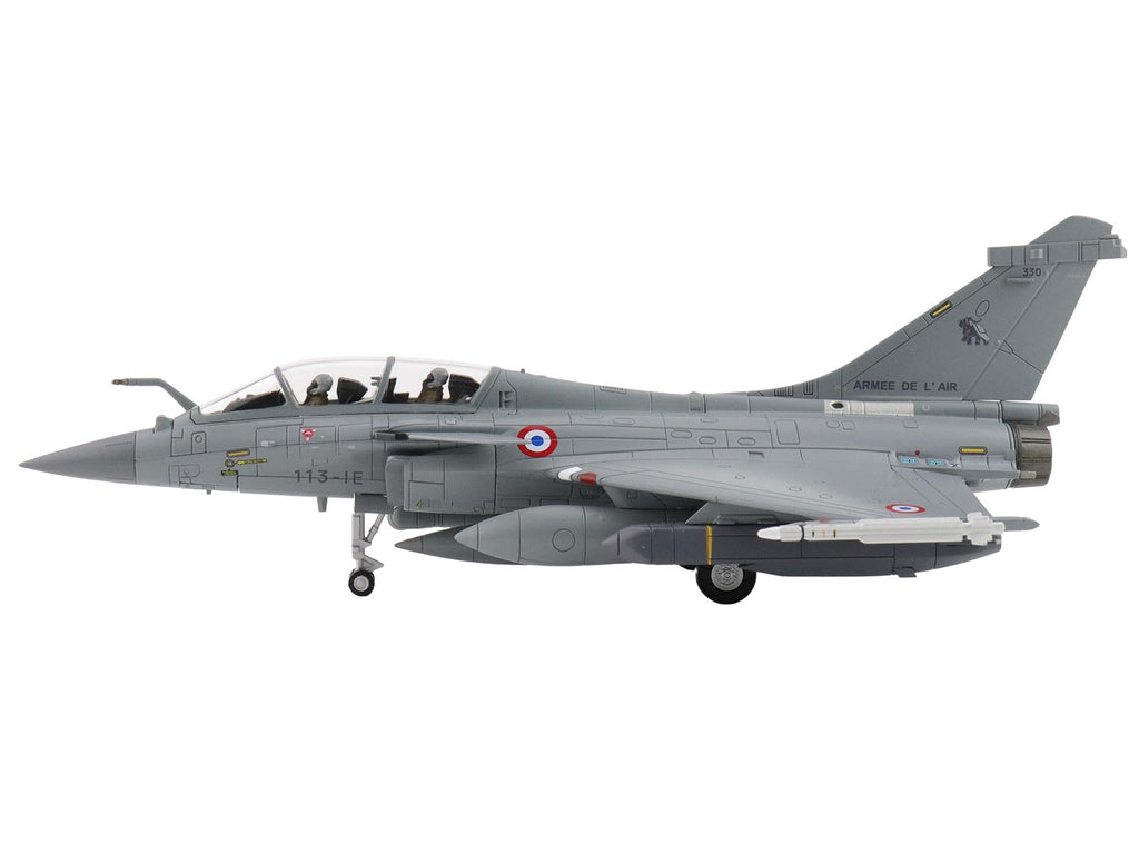 Dassault Rafale B Fighter Aircraft "113-IE/330 Libya" (2011) French Air Force "Air Power Series" 1/72 Diecast Model by Hobby Master - image 2