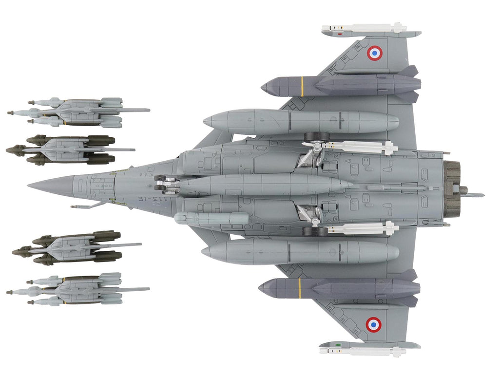 Dassault Rafale B Fighter Aircraft "113-IE/330 Libya" (2011) French Air Force "Air Power Series" 1/72 Diecast Model by Hobby Master - image 5