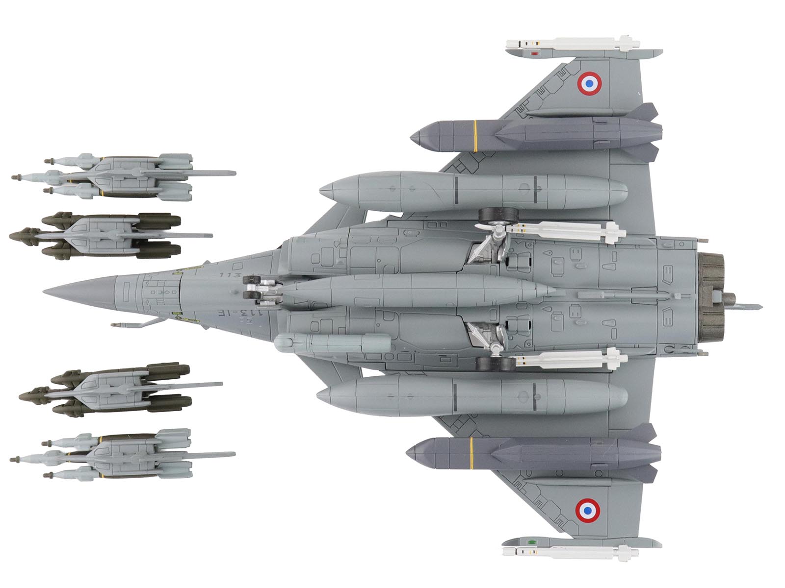 Dassault Rafale B Fighter Aircraft "113-IE/330 Libya" (2011) French Air Force "Air Power Series" 1/72 Diecast Model by Hobby Master - image 5