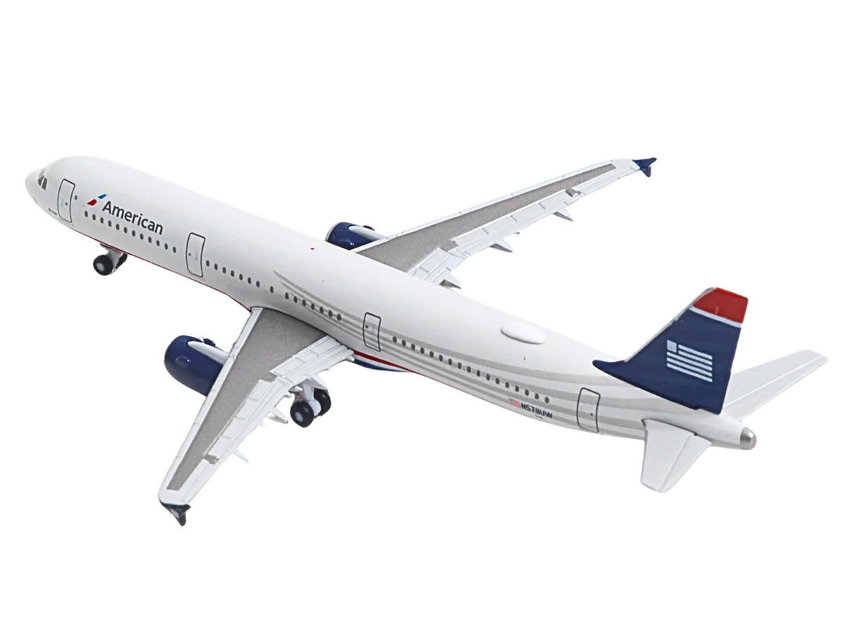 Airbus A321 Commercial Aircraft "American Airlines" (N578UW) Gray with Blue Tail 1/500 Diecast Model by Herpa - image 4