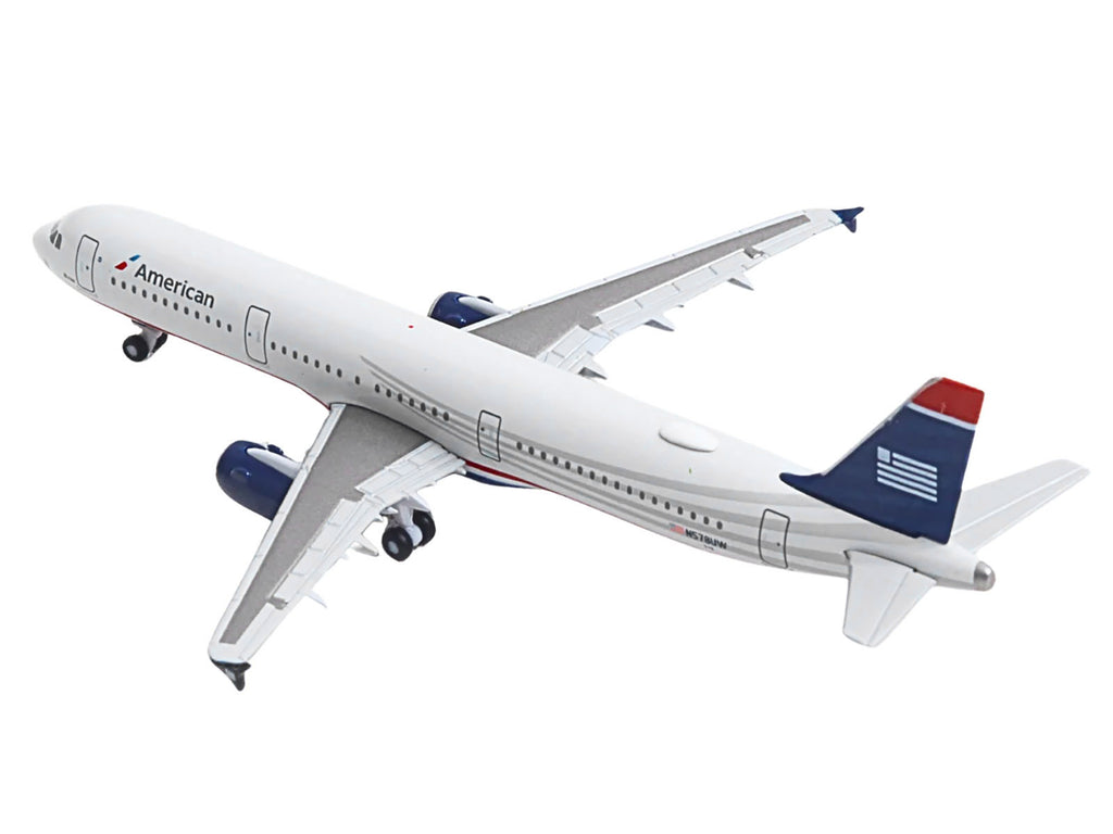Airbus A321 Commercial Aircraft "American Airlines" (N578UW) Gray with Blue Tail 1/500 Diecast Model by Herpa - image 4