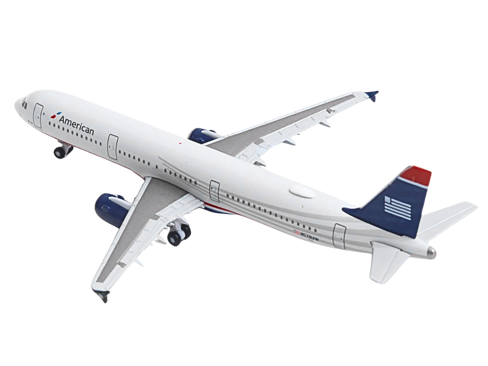 Airbus A321 Commercial Aircraft "American Airlines" (N578UW) Gray with Blue Tail 1/500 Diecast Model by Herpa - image 4