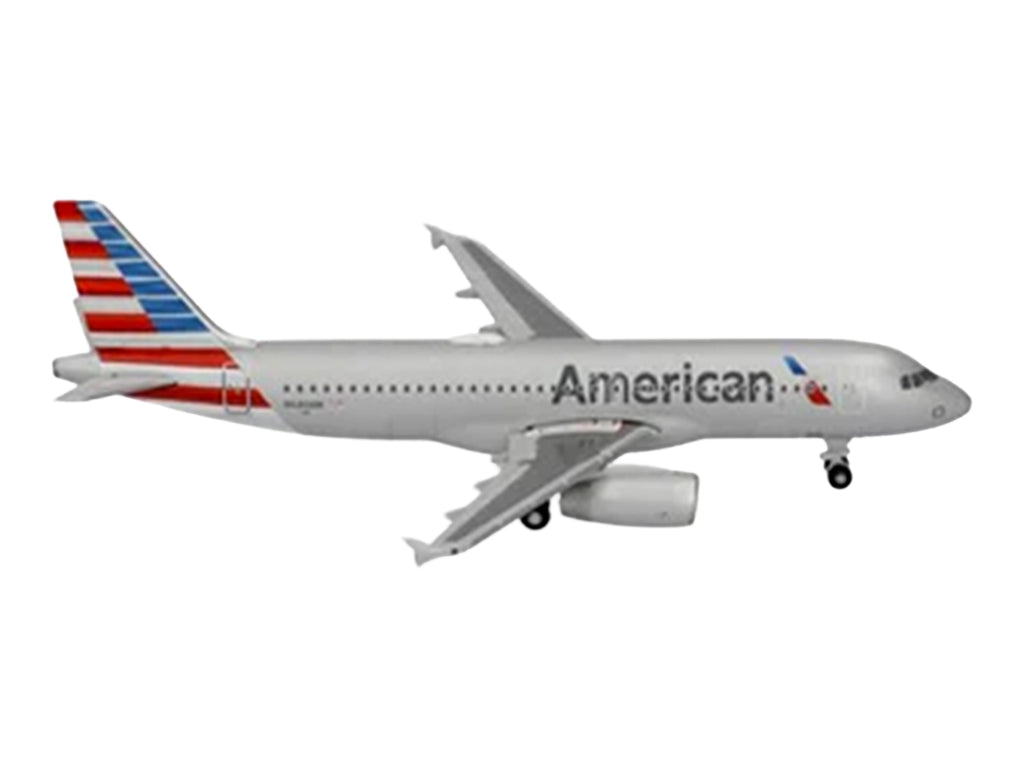 Airbus A320 Commercial Aircraft "American Airlines" (N680AW) Silver with Blue and Red Tail 1/500 Diecast Model Airplane by Herpa - image 3