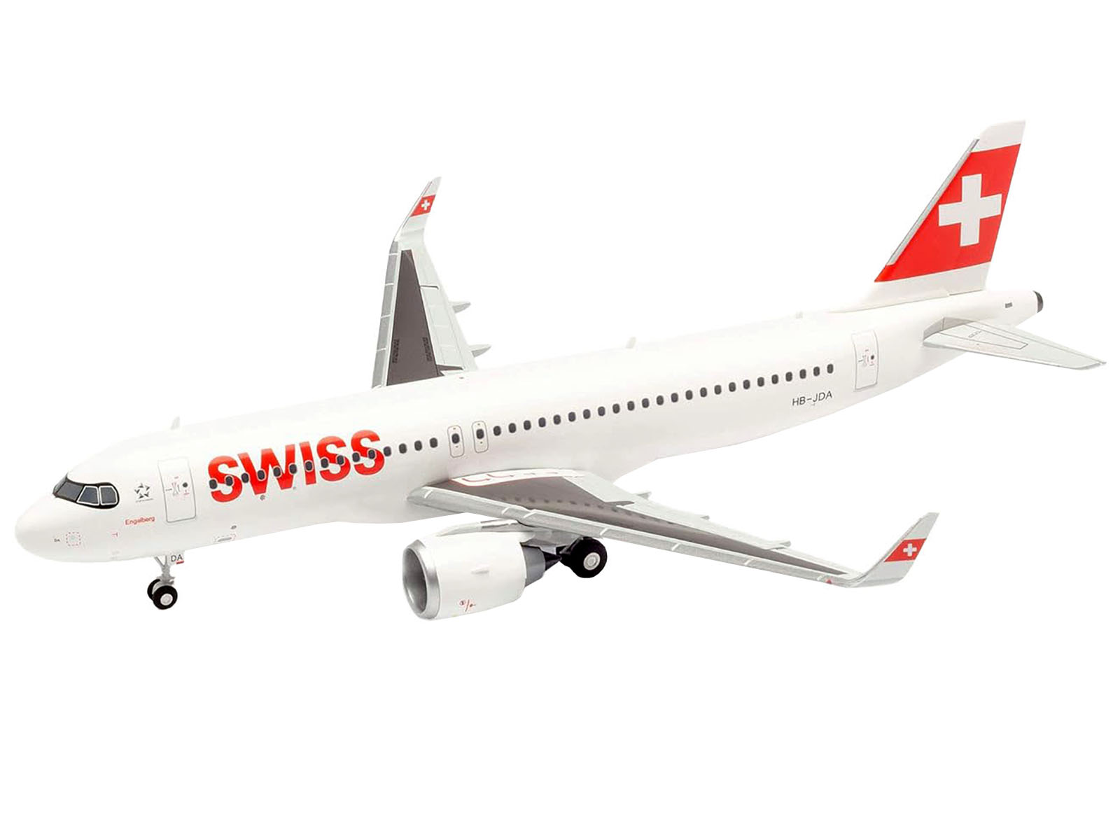 Airbus A220-100 Commercial Aircraft "Swiss International Air Lines" (HB-JBH) White with Red Tail 1/200 Diecast Model Airplane by Herpa - image 3