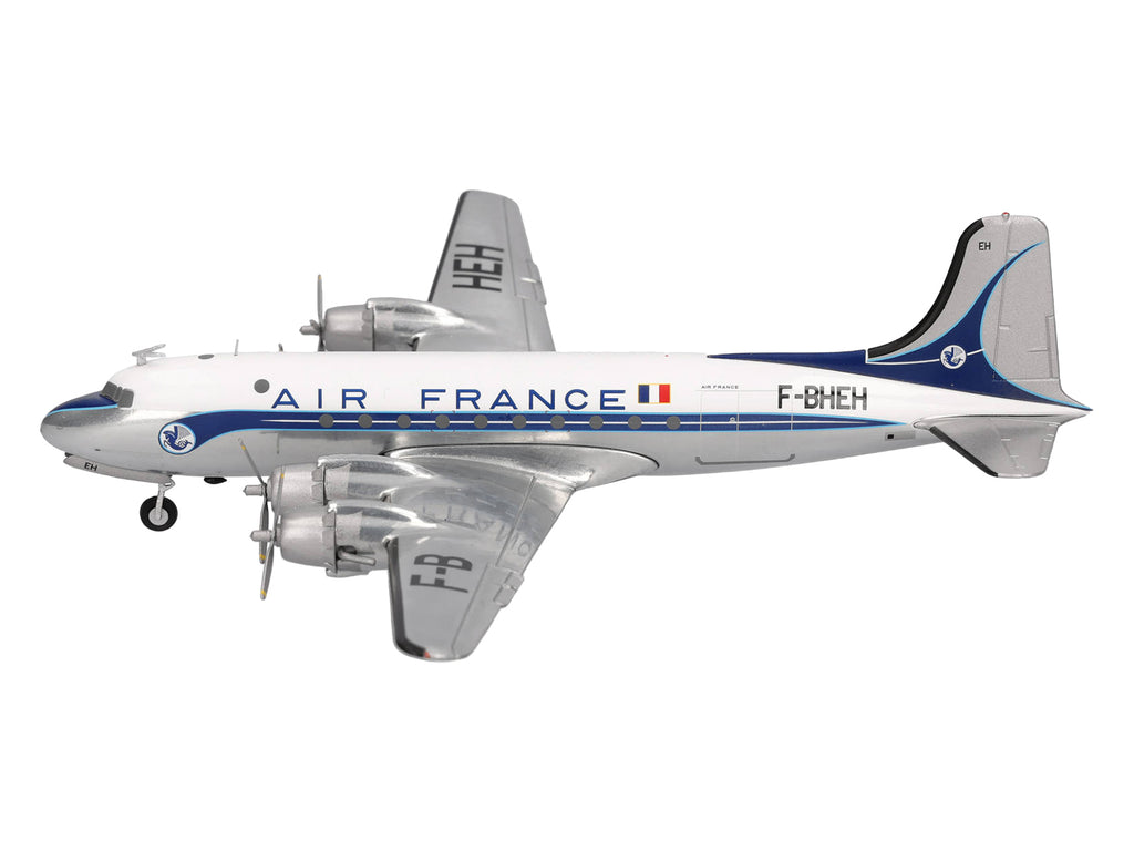 Douglas DC-4 Commercial Aircraft "Air France" (F-BHEH) White with Blue Stripes 1/200 Diecast Model by Herpa - image 3