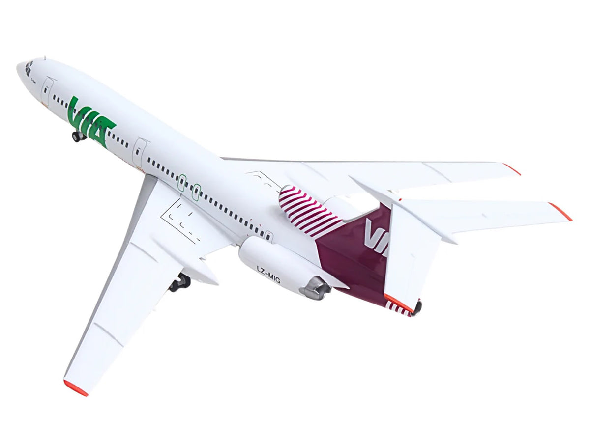 Tupolev TU-154M Commercial Aircraft "Air Via" (LZ-MIG) White with Red Tail 1/200 Diecast Model by Herpa - image 3