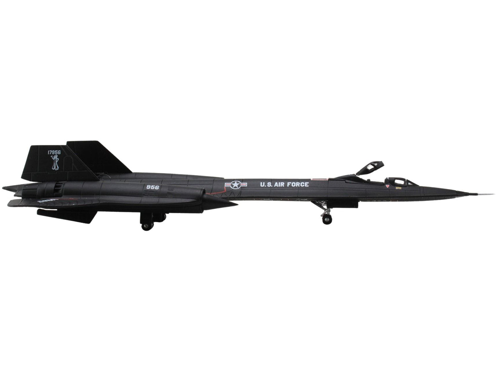 Lockheed SR-71B Blackbird Stealth Aircraft "9th Strategic Reconnaissance Wing Beale Air Base Gumby" United States Air Force 1/200 Diecast Model Airplane by Herpa - image 2
