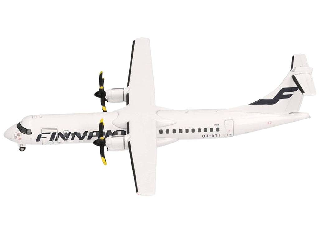 ATR 72-500 Commercial Aircraft "FinnAir" (OH-ATI) White 1/200 Diecast Model Airplane by Herpa - image 2