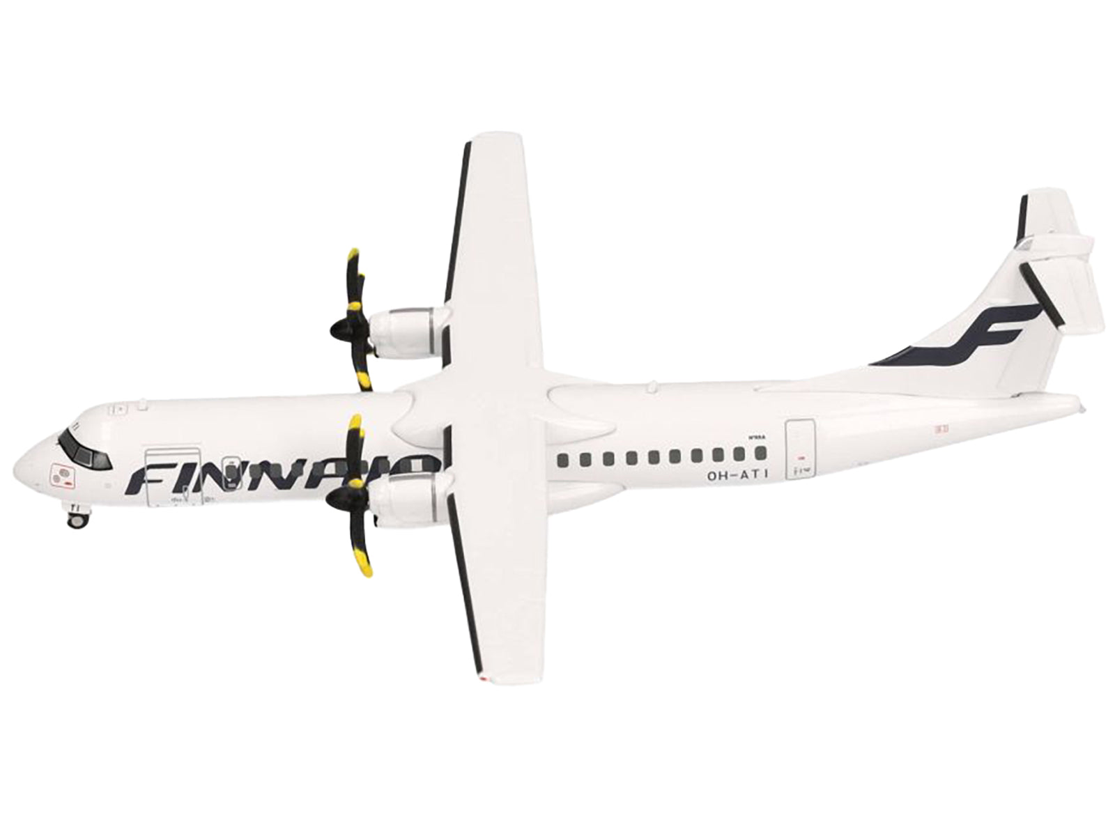 ATR 72-500 Commercial Aircraft "FinnAir" (OH-ATI) White 1/200 Diecast Model Airplane by Herpa - image 2