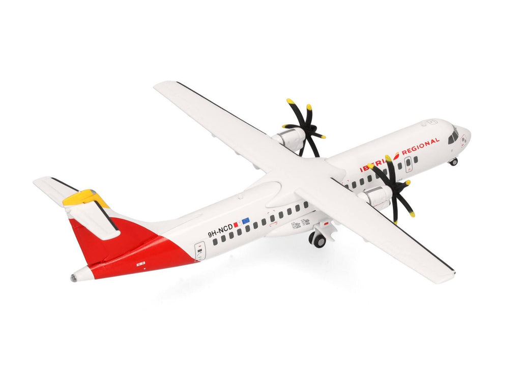 ATR 72-600 Commercial Aircraft "Iberia Regional" (9H-NCD) White with Red Tail 1/200 Diecast Model Airplane by Herpa - image 3