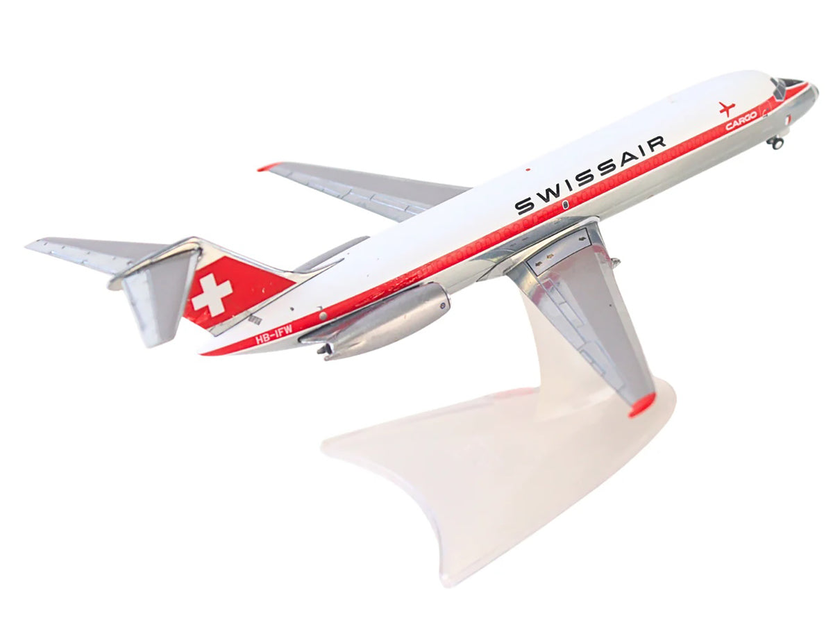 Douglas DC-9-30F Commercial Aircraft "Swissair" (HB-IFW) White with Red Stripes 1/200 Diecast Model Airplane by Herpa - image 3