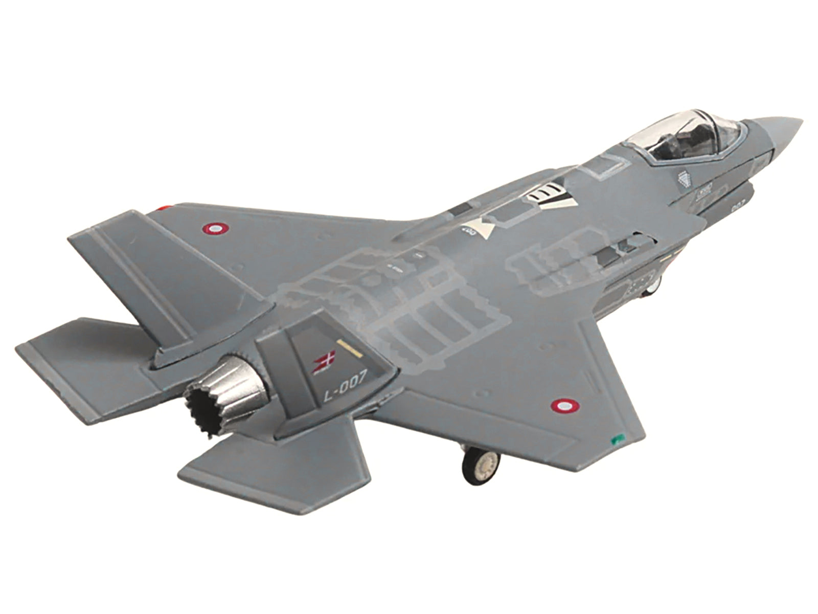 Lockheed Martin F-35A Lightning II Aircraft "Eskadrille 727 Skrydstrup Air Base" (L-007) Royal Danish Air Force 1/200 Diecast Model by Herpa - image 3