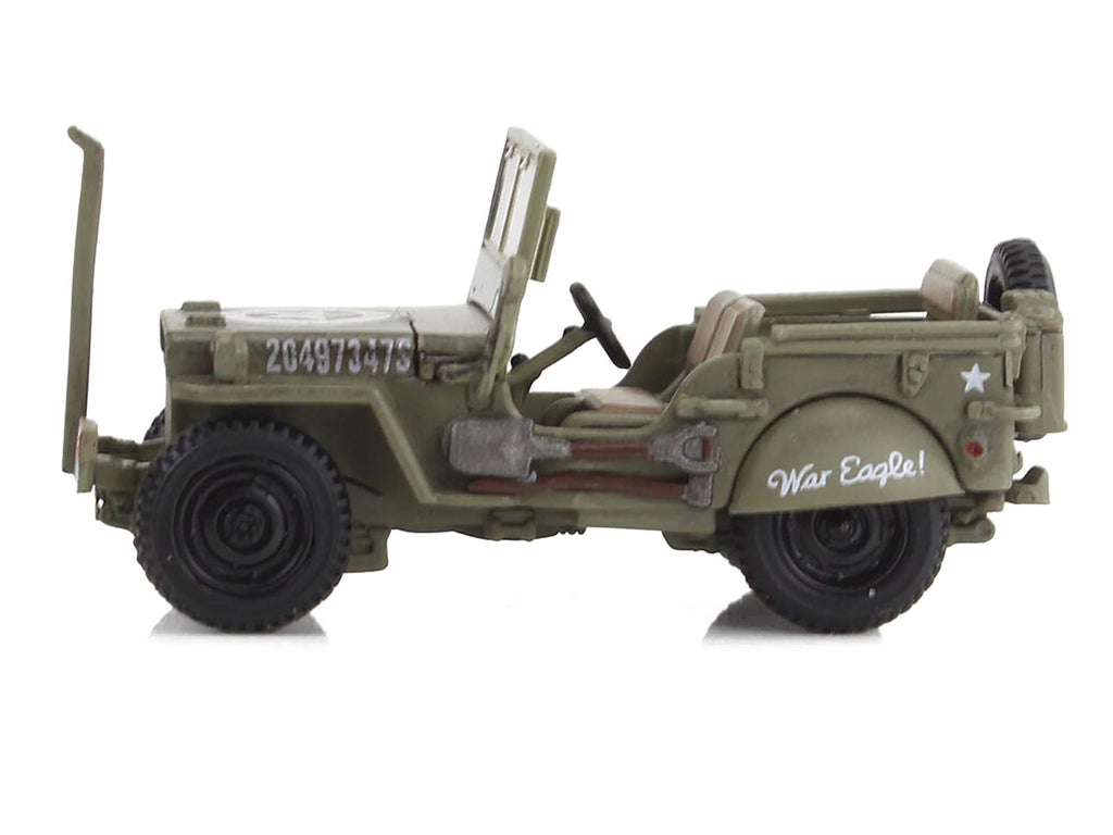 U.S. 1/4 ton Military Vehicle Olive Drab "Gen. George Patton US 3rd Army War Eagle" (1945) United States Army "Ground Power Series" 1/72 Diecast Model by Hobby Master - image 2