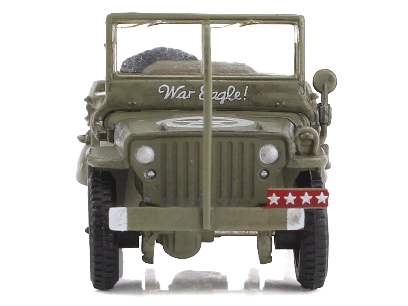 U.S. 1/4 ton Military Vehicle Olive Drab "Gen. George Patton US 3rd Army War Eagle" (1945) United States Army "Ground Power Series" 1/72 Diecast Model by Hobby Master - image 5