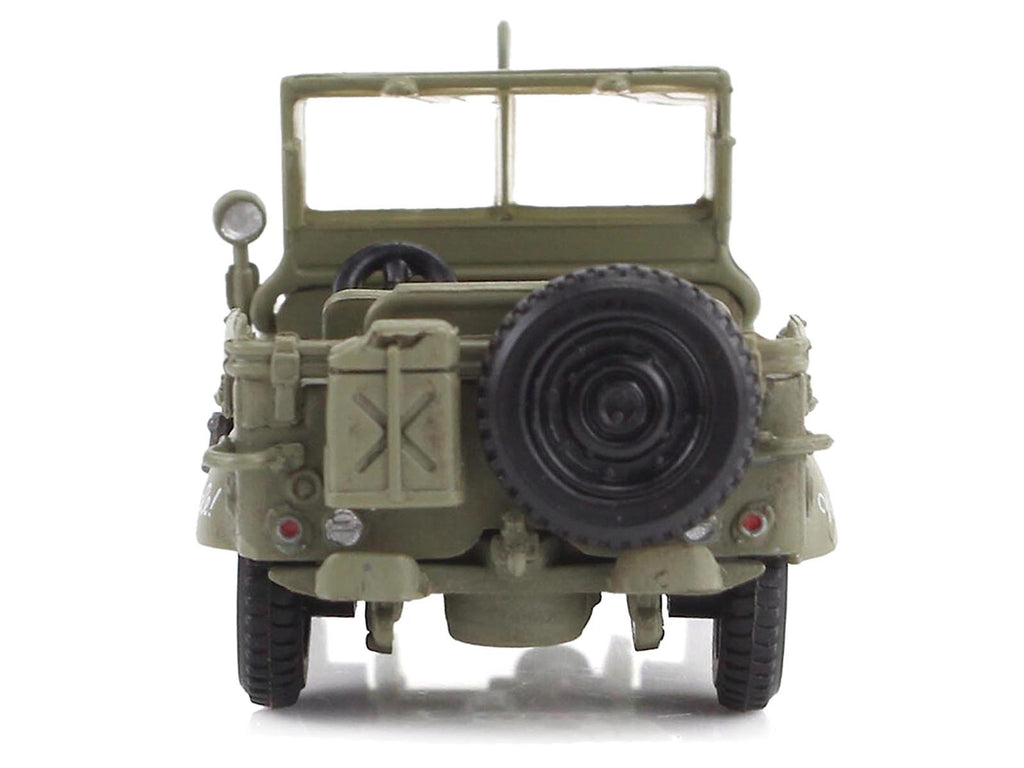 U.S. 1/4 ton Military Vehicle Olive Drab "Gen. George Patton US 3rd Army War Eagle" (1945) United States Army "Ground Power Series" 1/72 Diecast Model by Hobby Master - image 3