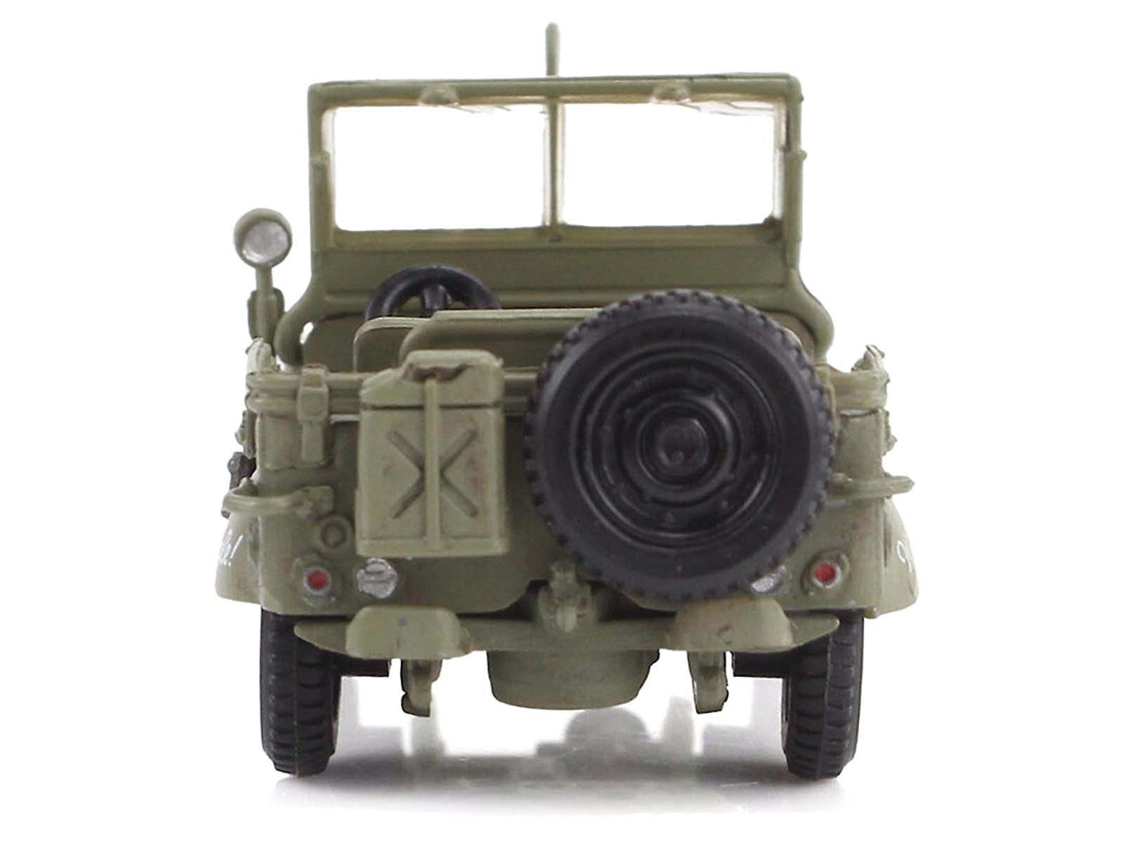 U.S. 1/4 ton Military Vehicle Olive Drab "Gen. George Patton US 3rd Army War Eagle" (1945) United States Army "Ground Power Series" 1/72 Diecast Model by Hobby Master - image 3