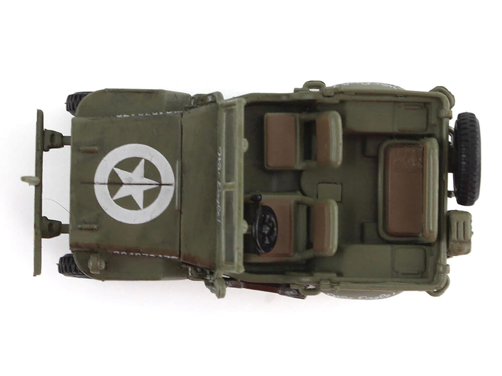 U.S. 1/4 ton Military Vehicle Olive Drab "Gen. George Patton US 3rd Army War Eagle" (1945) United States Army "Ground Power Series" 1/72 Diecast Model by Hobby Master - image 4