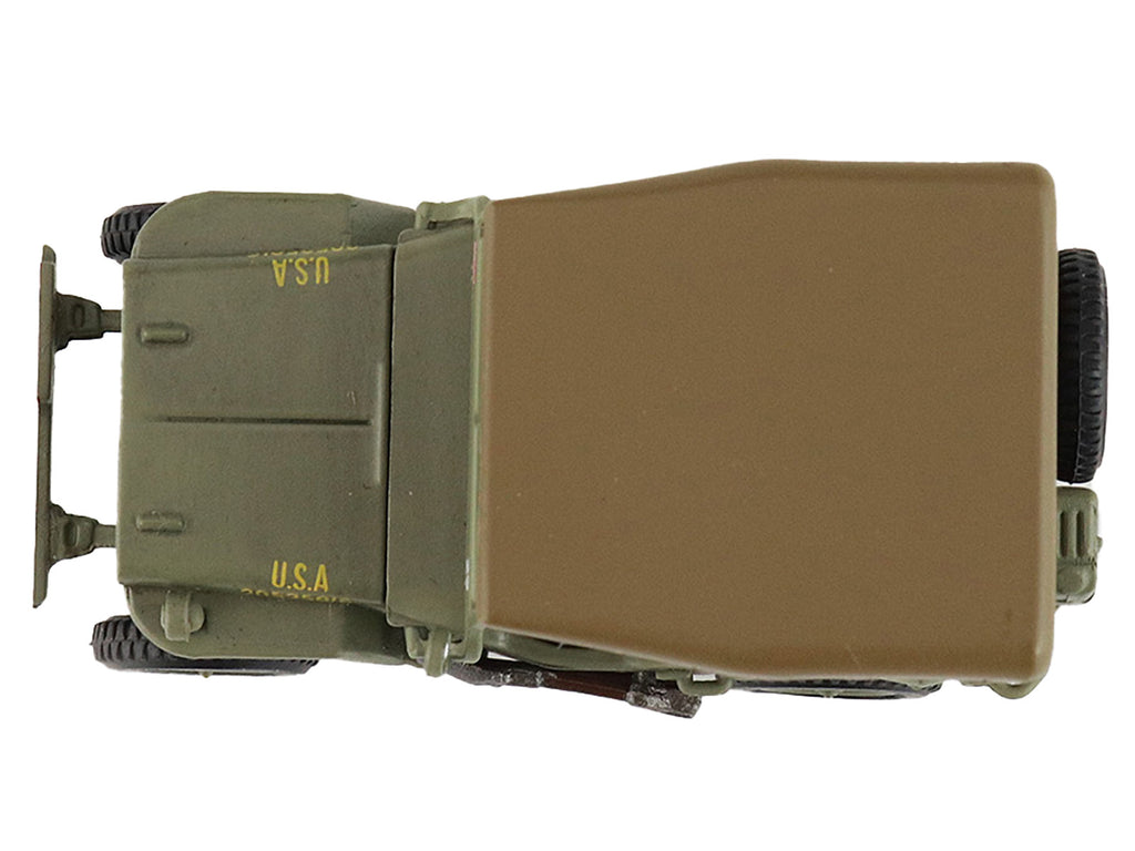 U.S. 1/4 ton Military Vehicle Olive Drab "Gen. Douglas MacArthur Leyte WWII" (1945) United States Army "Ground Power Series" 1/72 Diecast Model by Hobby Master - image 5
