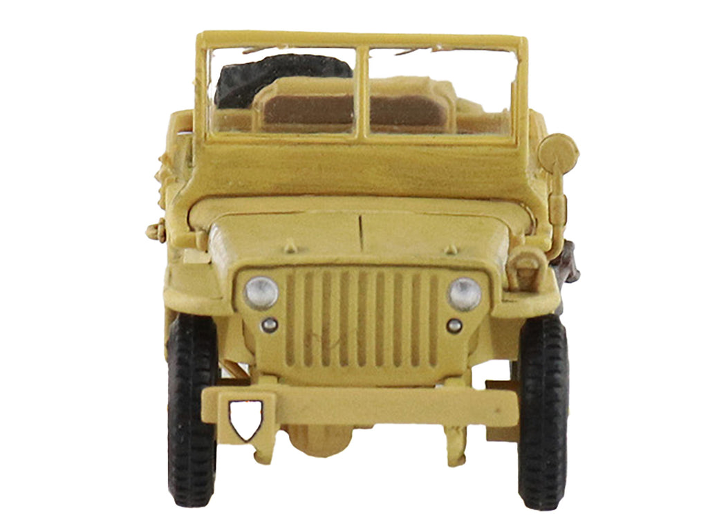 U.S. 1/4 ton Military Vehicle Desert Sand "British 8th Army Gen. Bernard Montgomery Sicily" (1943) Royal Army "Ground Power Series" 1/72 Diecast Model by Hobby Master - image 3