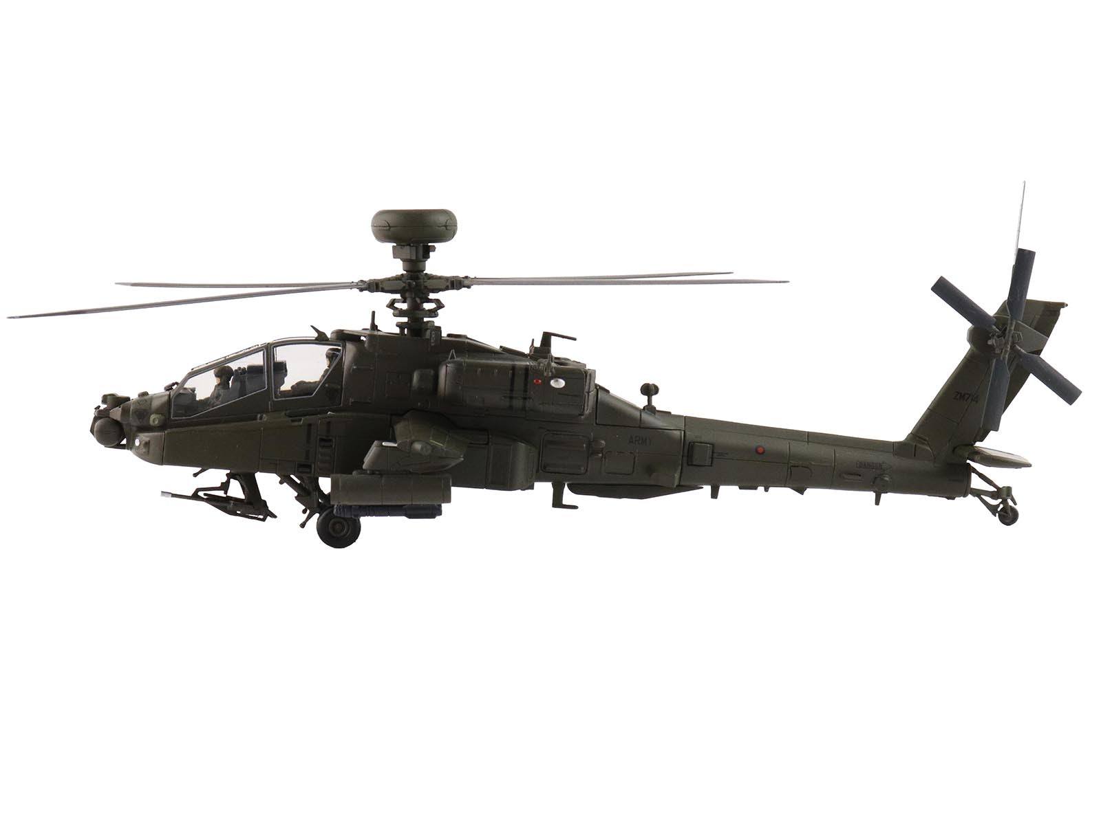 Boeing AH-64E Apache Echo Attack Helicopter "ZM714 Middle Wallop" (2022) British Army "Air Power Series" 1/72 Diecast Model by Hobby Master - image 2
