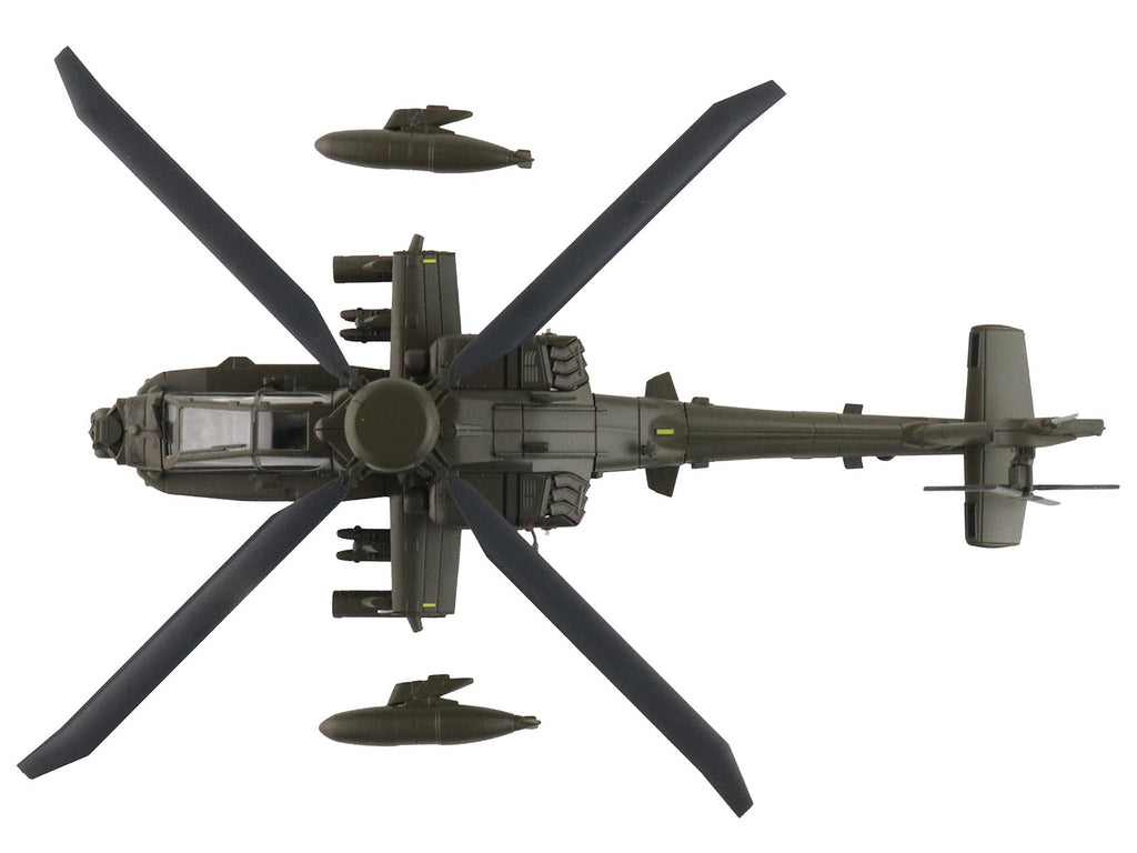 Boeing AH-64E Apache Echo Attack Helicopter "ZM714 Middle Wallop" (2022) British Army "Air Power Series" 1/72 Diecast Model by Hobby Master - image 4
