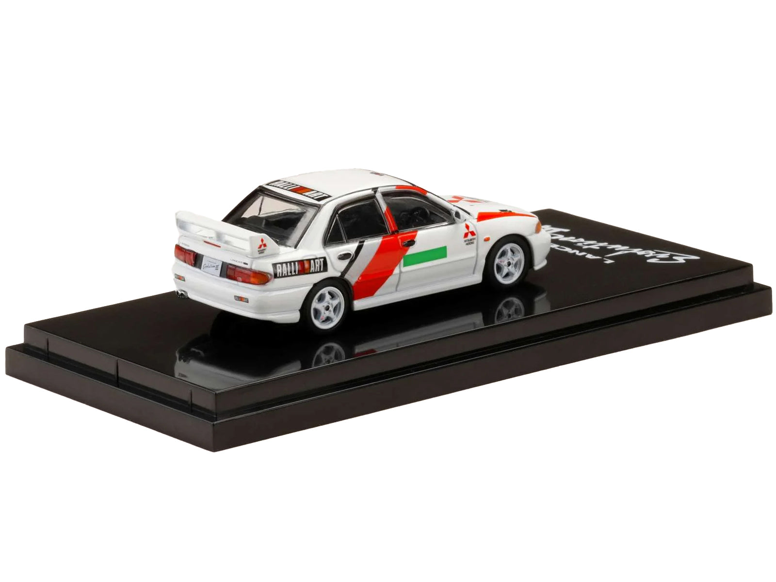 Mitsubishi Lancer RS Evolution III RHD (Right Hand Drive) Scortia White "Groupe A Promotion" 1/64 Diecast Model Car by Hobby Japan - image 2