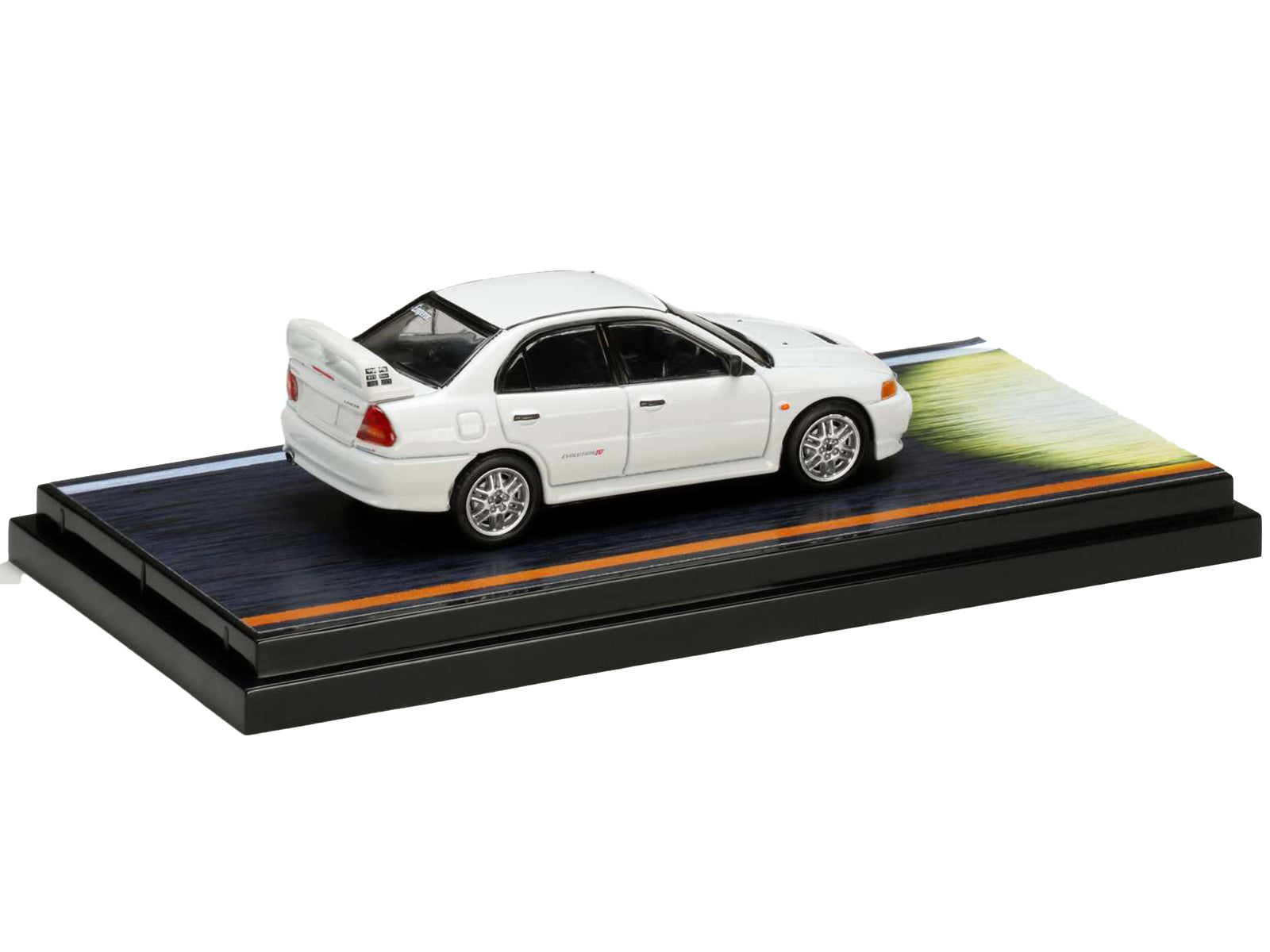 Mitsubishi Lancer RS Evolution IV RHD (Right Hand Drive) White "Monstar" with Seiji Iwaki Driver Figure "Initial D" (1995-2013) Manga 1/64 Diecast Model Car by Hobby Japan - image 3