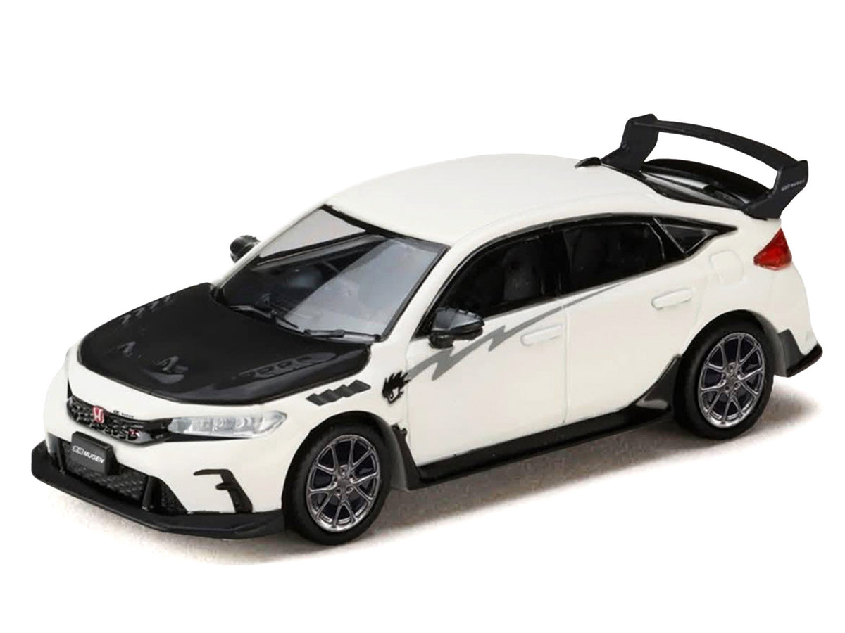 Honda Civic Type R (FL5) RHD (Right Hand Drive) Championship White with Carbon Hood "MUGEN Group B" (2025) "JDM64" Series by Hobby Japan - image 2